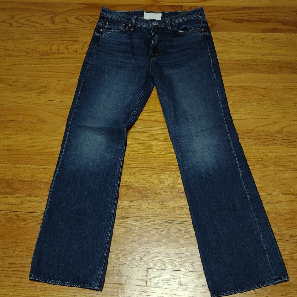 MOTHER Brookie Heel Dark Blue Boot Cut Jeans